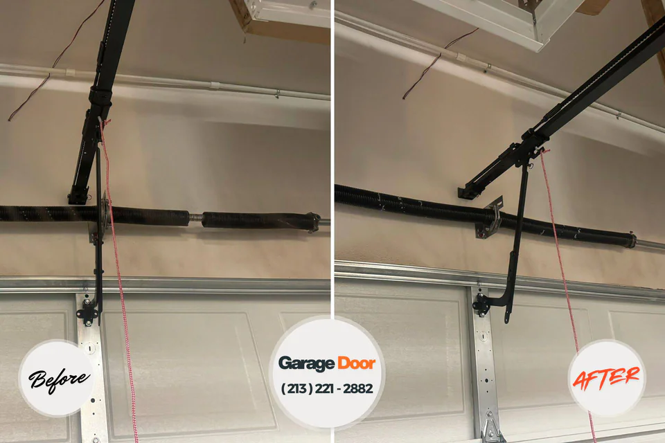 Before and after: garage door repair Mount Morris, MI